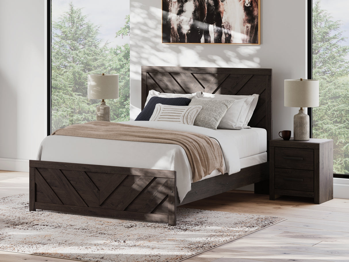 Nashville Furniture Outlets - Ashley Furniture - Prendonea Bedroom - Queen Panel Bed / Charcoal - B3789B4