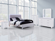 Nashville Furniture Outlets - Ashley Furniture - Jarlee Bedroom - Queen Upholstered Panel Bed / White - PCB392B2