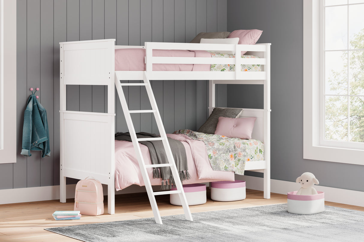 Nashville Furniture Outlets - Ashley Furniture - Nextonfort Bedroom - Twin over Twin Bunk Bed / White - B396B6