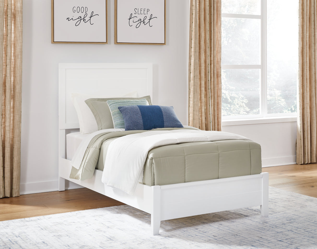 Nashville Furniture Outlets - Ashley Furniture - Binterglen Bedroom - Twin Panel Bed / White - B427B2