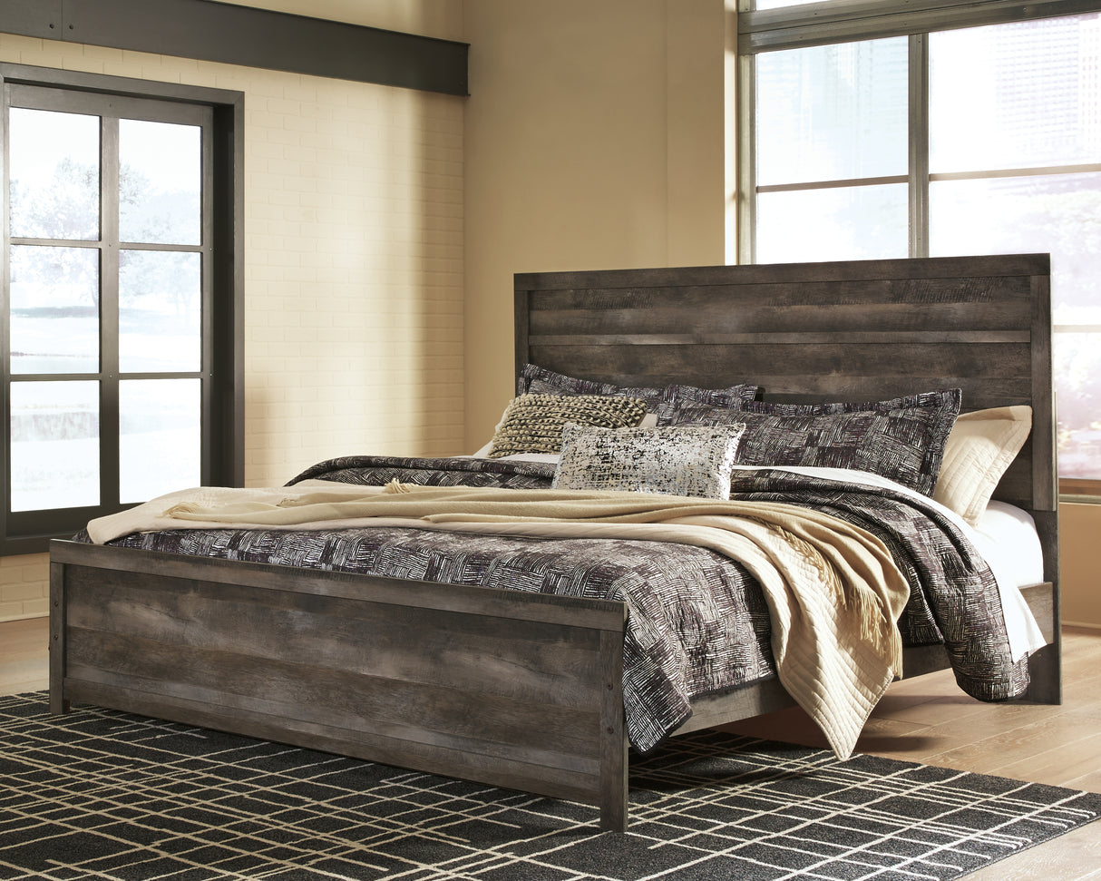 Nashville Furniture Outlets - Ashley Furniture - Wynnlow Bedroom - King Panel Bed / Gray - B440B8