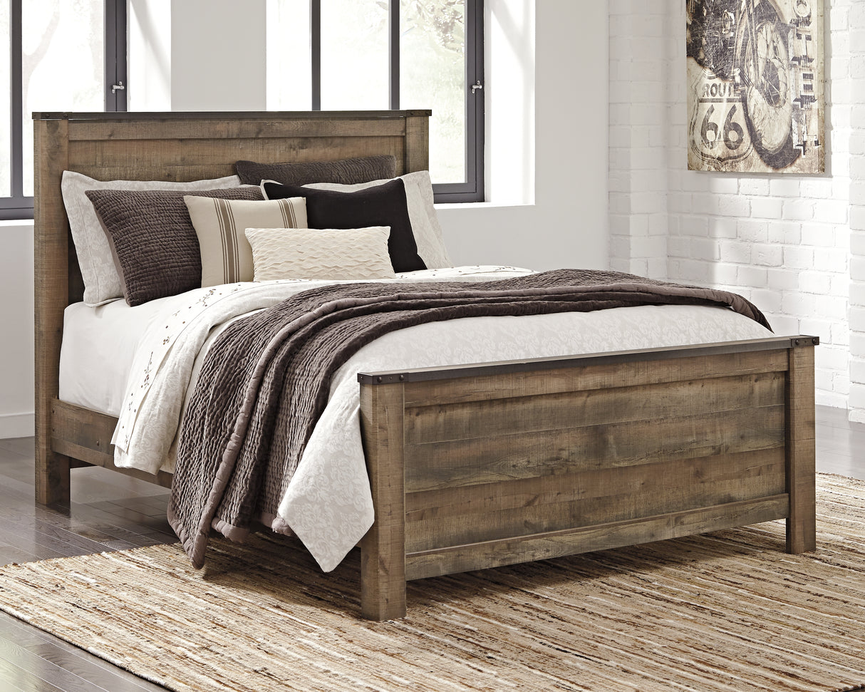 Nashville Furniture Outlets - Ashley Furniture - Trinell Bedroom - Queen Panel Bed / Brown - B446B11
