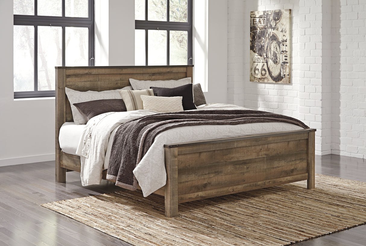 Nashville Furniture Outlets - Ashley Furniture - Trinell Bedroom - King Panel Bed / Brown - B446B23
