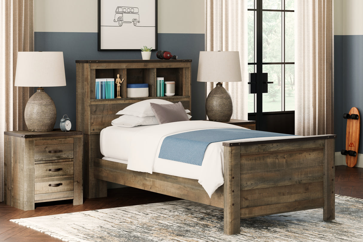 Nashville Furniture Outlets - Ashley Furniture - Trinell Bedroom - Full Bookcase Bed with Storage / Brown - B446B91