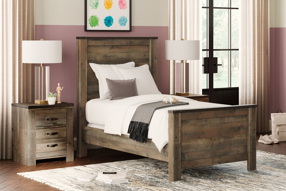 Nashville Furniture Outlets - Ashley Furniture - Trinell Bedroom - Twin Panel Bed / Brown - B446B2