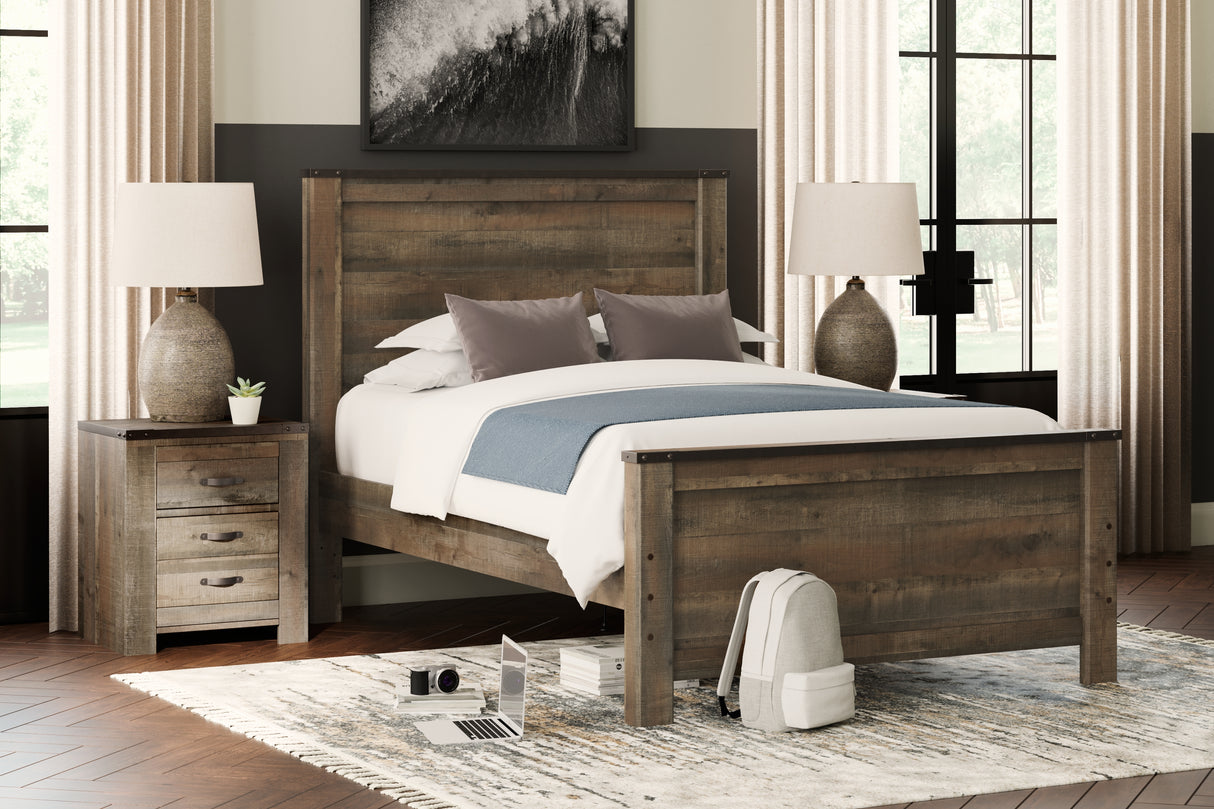 Nashville Furniture Outlets - Ashley Furniture - Trinell Bedroom - Full Panel Bed / Brown - B446B3