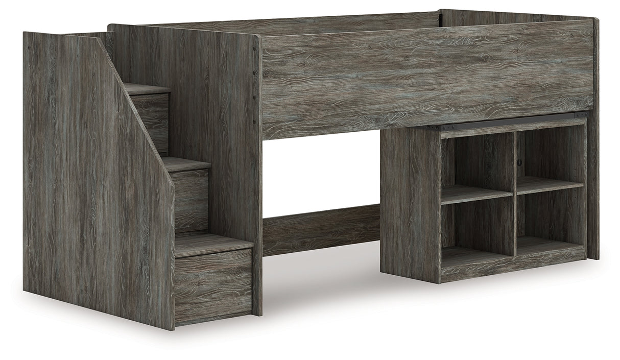 Nashville Furniture Outlets - Ashley Furniture - Frandern Bedroom - Twin Loft  Bed with Bookcase Storage / Gray - B4480B14