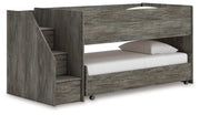 Nashville Furniture Outlets - Ashley Furniture - Frandern Bedroom - Twin over Twin Loft Bed / Gray - B4480B13