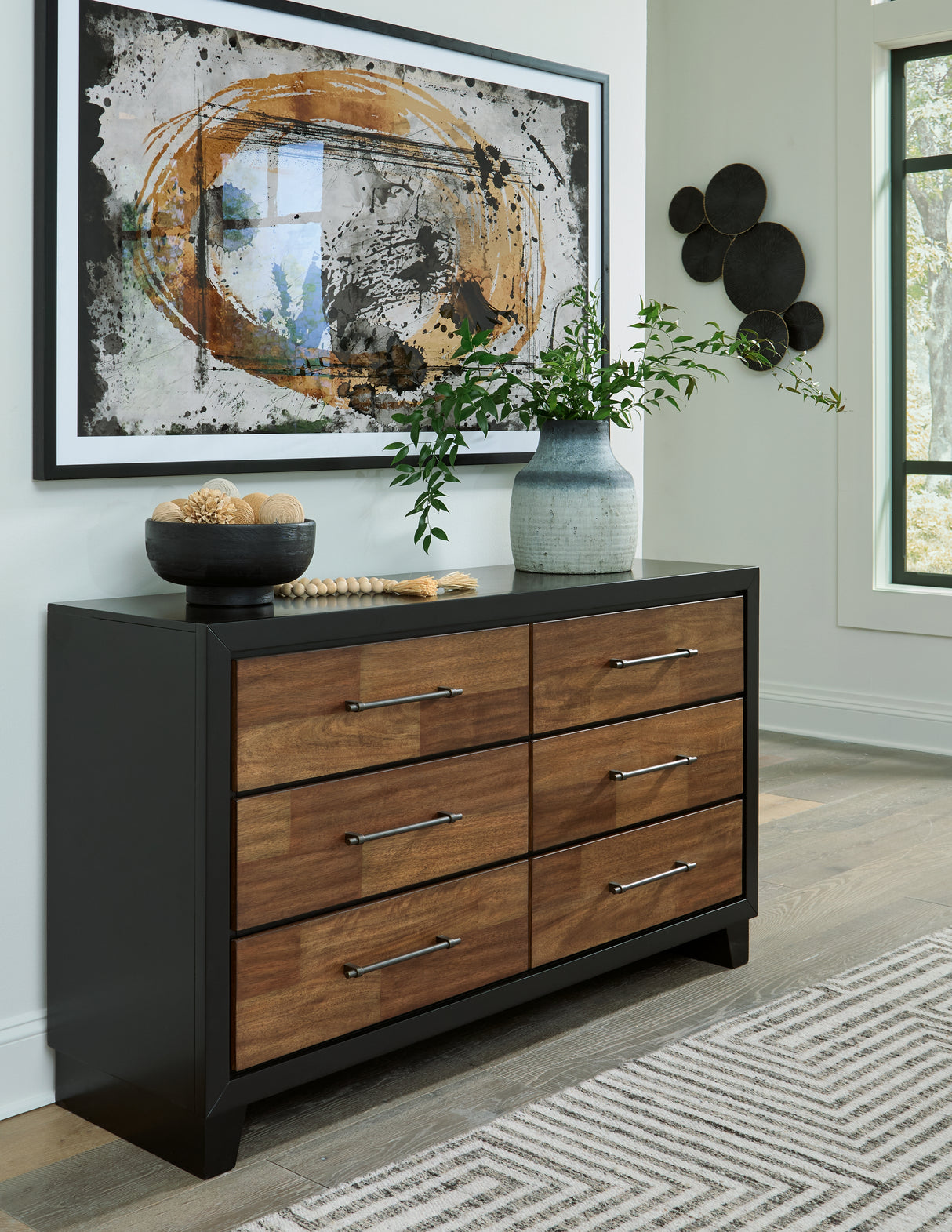 Nashville Furniture Outlets - Ashley Furniture - Kraeburn Bedroom - Dresser / Brown/Black - B496-31