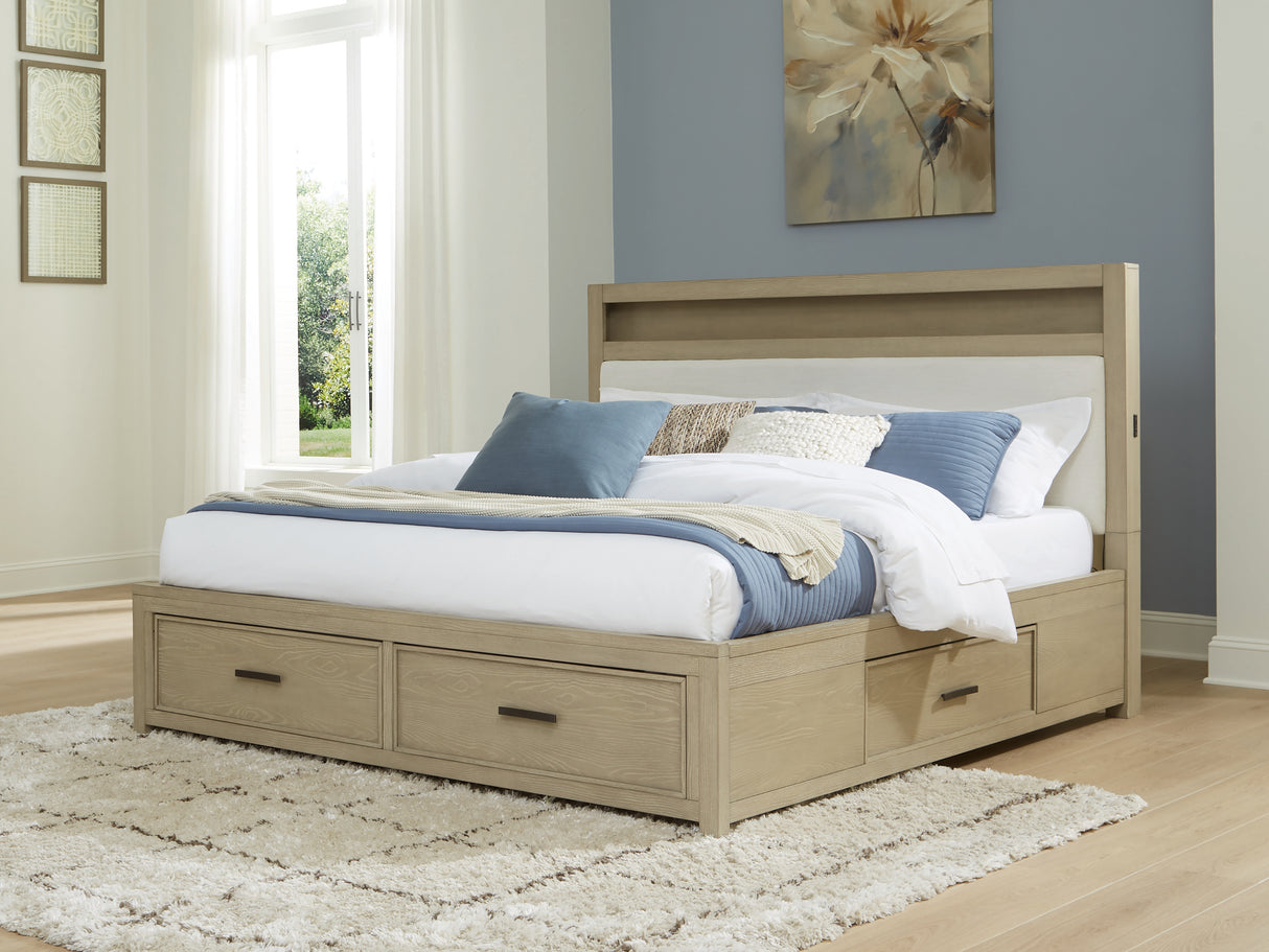 Nashville Furniture Outlets - Ashley Furniture - Calmoro Bedroom - California King Bookcase Bed / Gray - B602B9