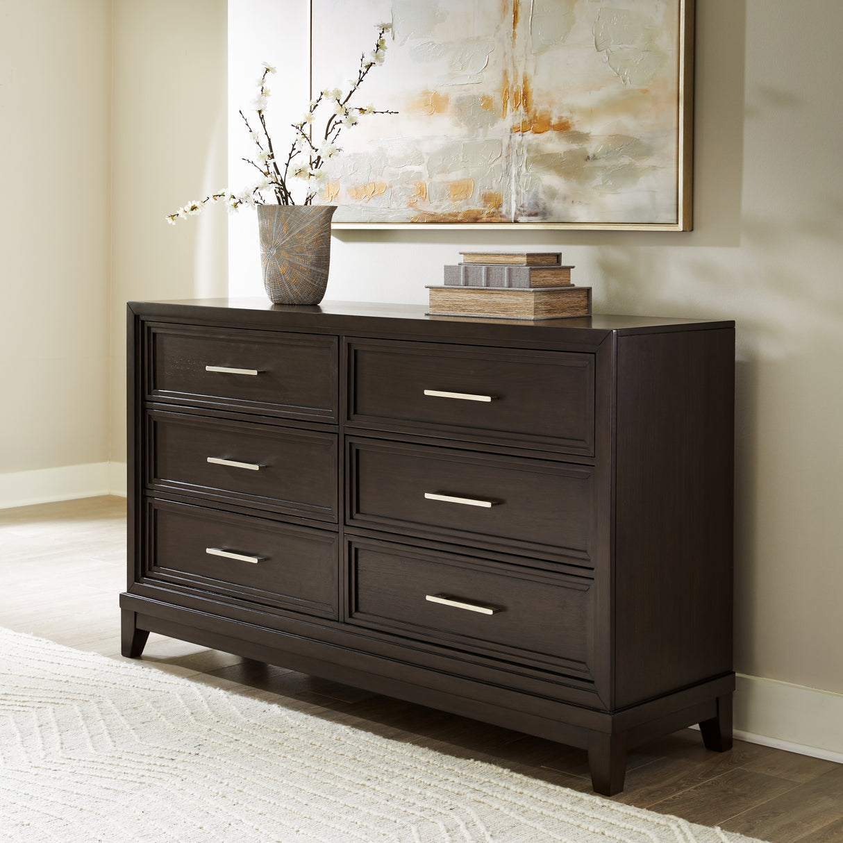 Nashville Furniture Outlets - Ashley Furniture - Neymorton Bedroom - Dresser / Dark Grayish Brown - B618-31
