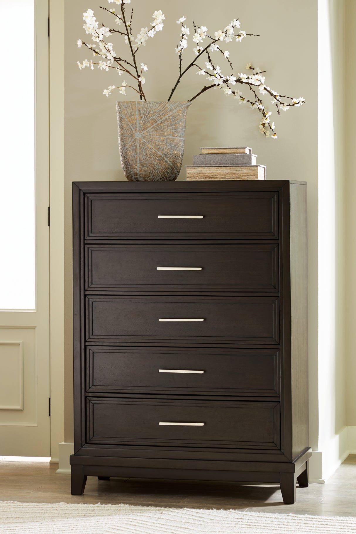Nashville Furniture Outlets - Ashley Furniture - Neymorton Bedroom - Two Drawer Night Stand / Dark Grayish Brown - B618-92