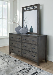 Nashville Furniture Outlets - Ashley Furniture - Montillan Bedroom - Dresser and Mirror / Grayish Brown - B651B1
