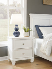 Nashville Furniture Outlets - Ashley Furniture - Fortman Bedroom - Two Drawer Night Stand / White - B680-92