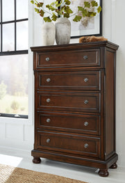 Nashville Furniture Outlets - Ashley Furniture - Porter Bedroom - Chest / Rustic Brown - B697-46
