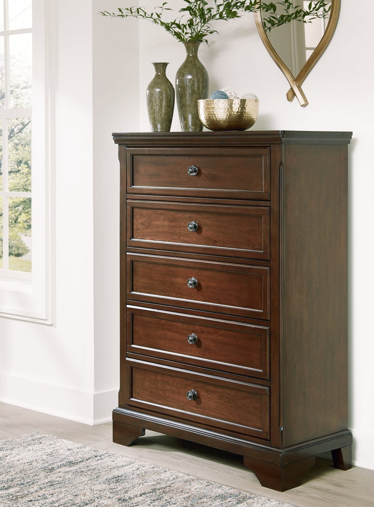 Nashville Furniture Outlets - Ashley Furniture - Trellington Bedroom - Five Drawer Chest / Brown - B716-46