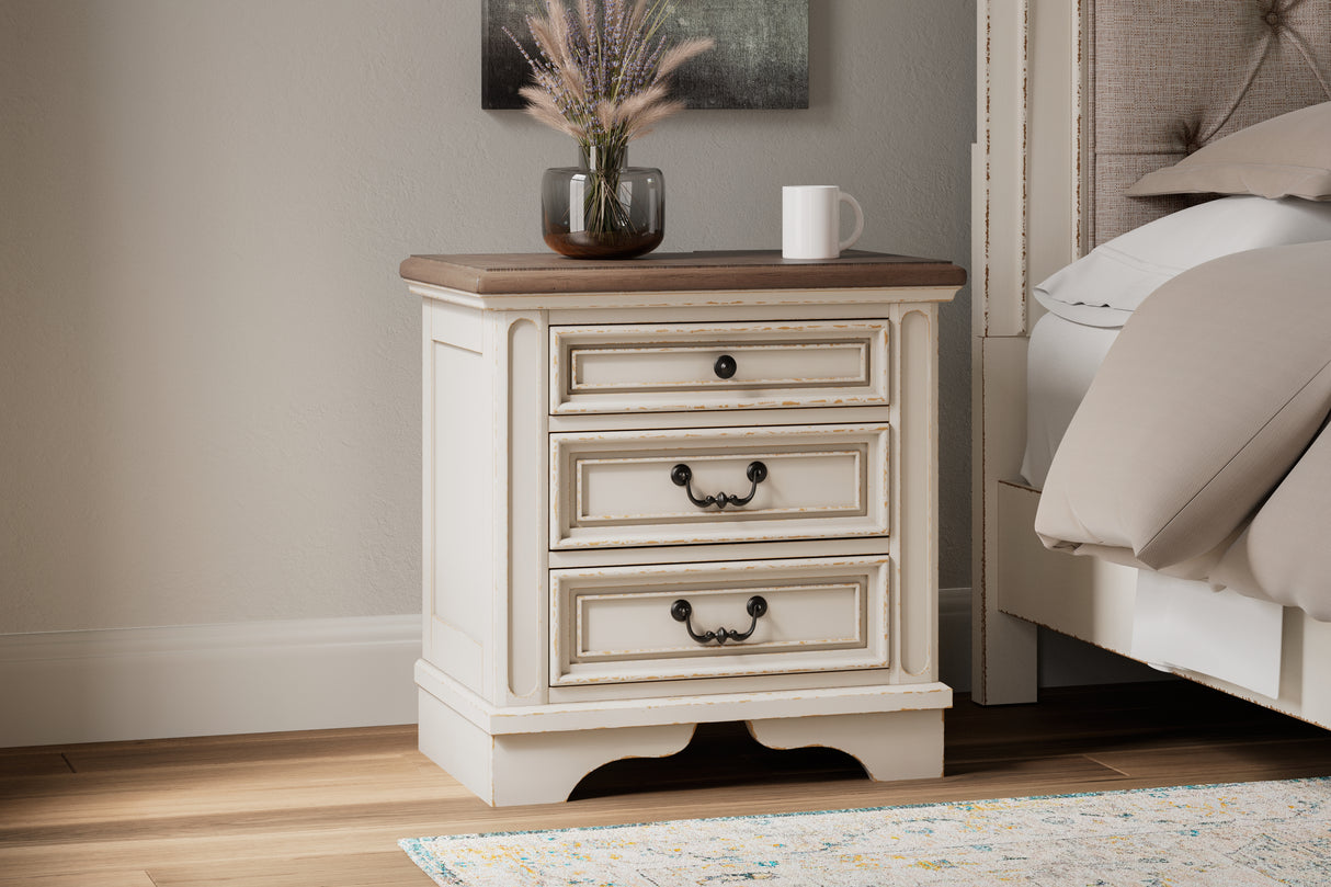 Nashville Furniture Outlets - Ashley Furniture - Realyn Bedroom - Three Drawer Night Stand / Two-tone - B743-93