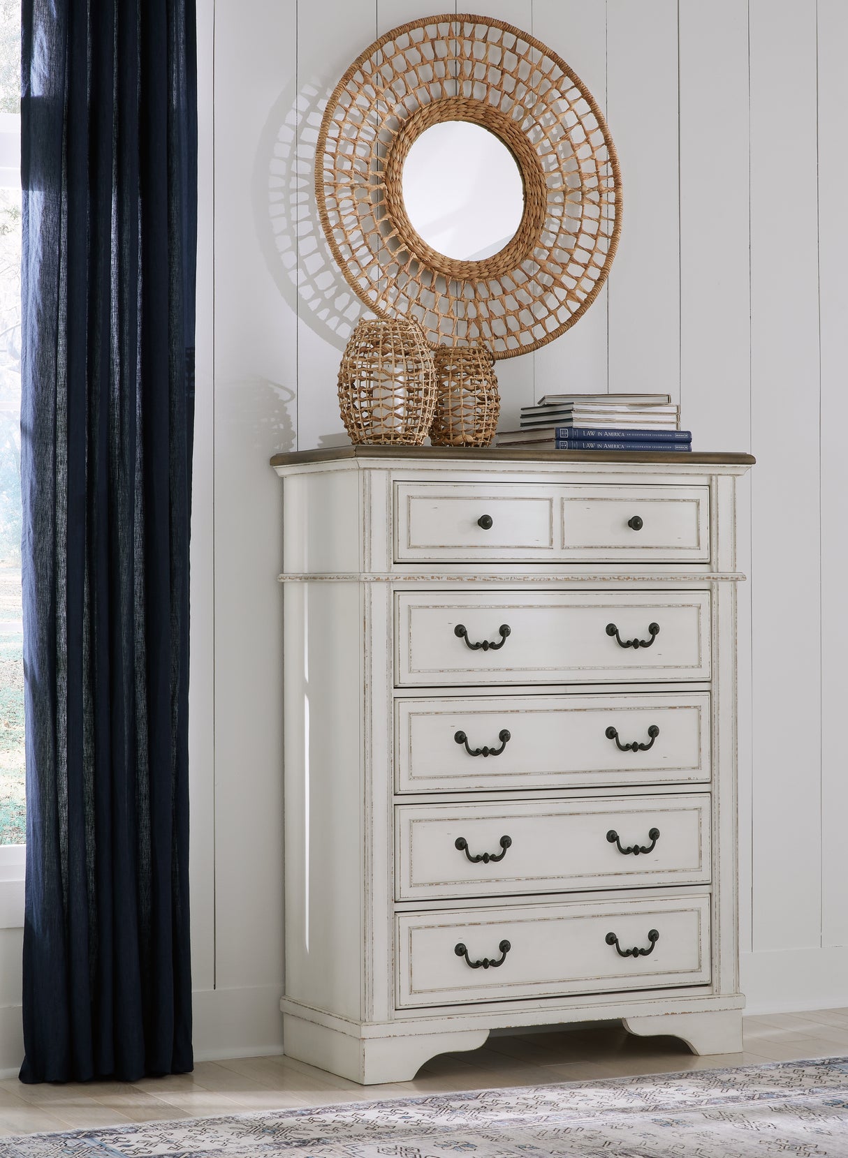 Nashville Furniture Outlets - Ashley Furniture - Blendon Bedroom - Five Drawer Chest / Two-tone - B747-46