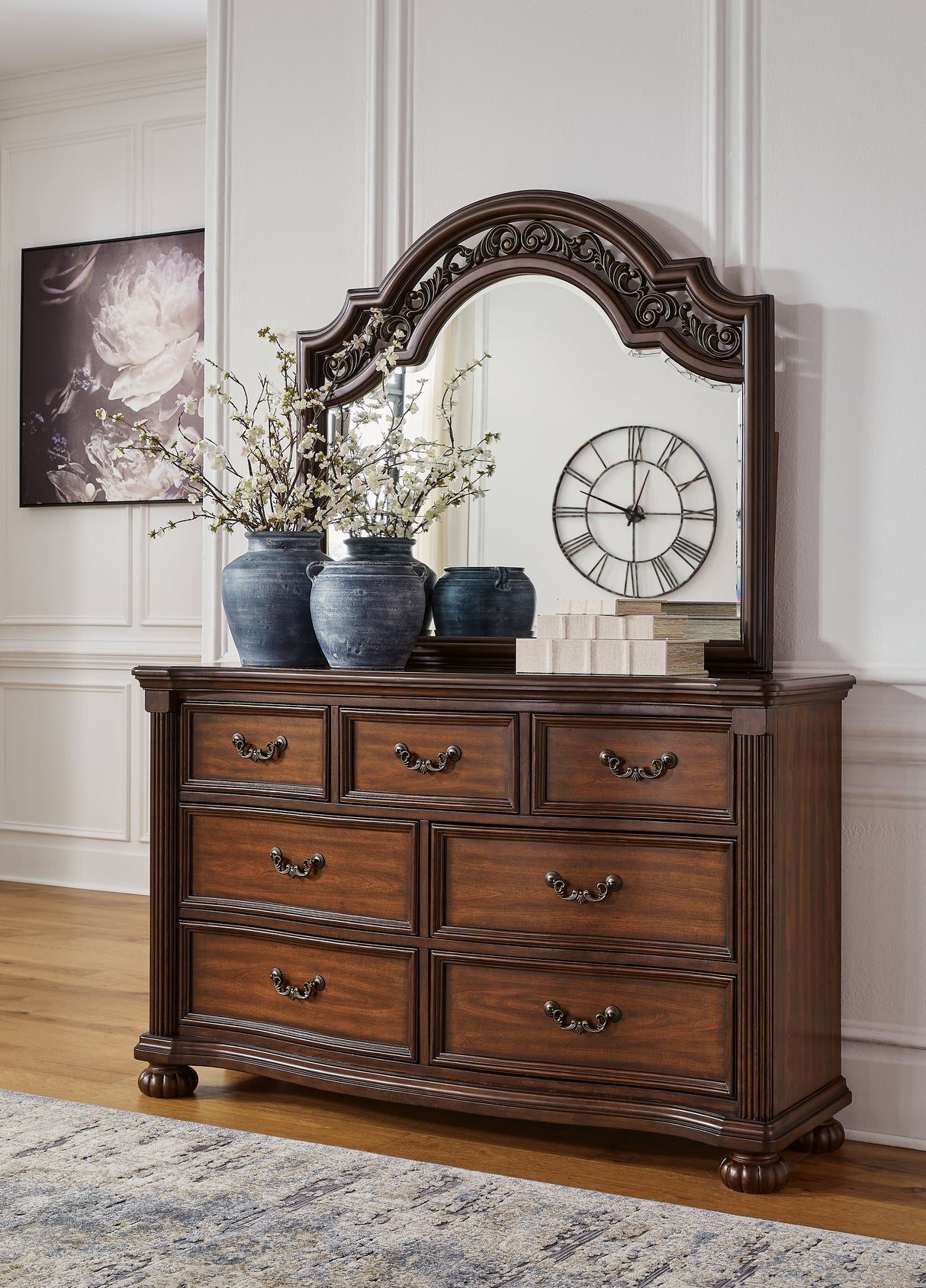 Nashville Furniture Outlets - Ashley Furniture - Lavinton Bedroom - Dresser and Mirror / Brown - B764B1