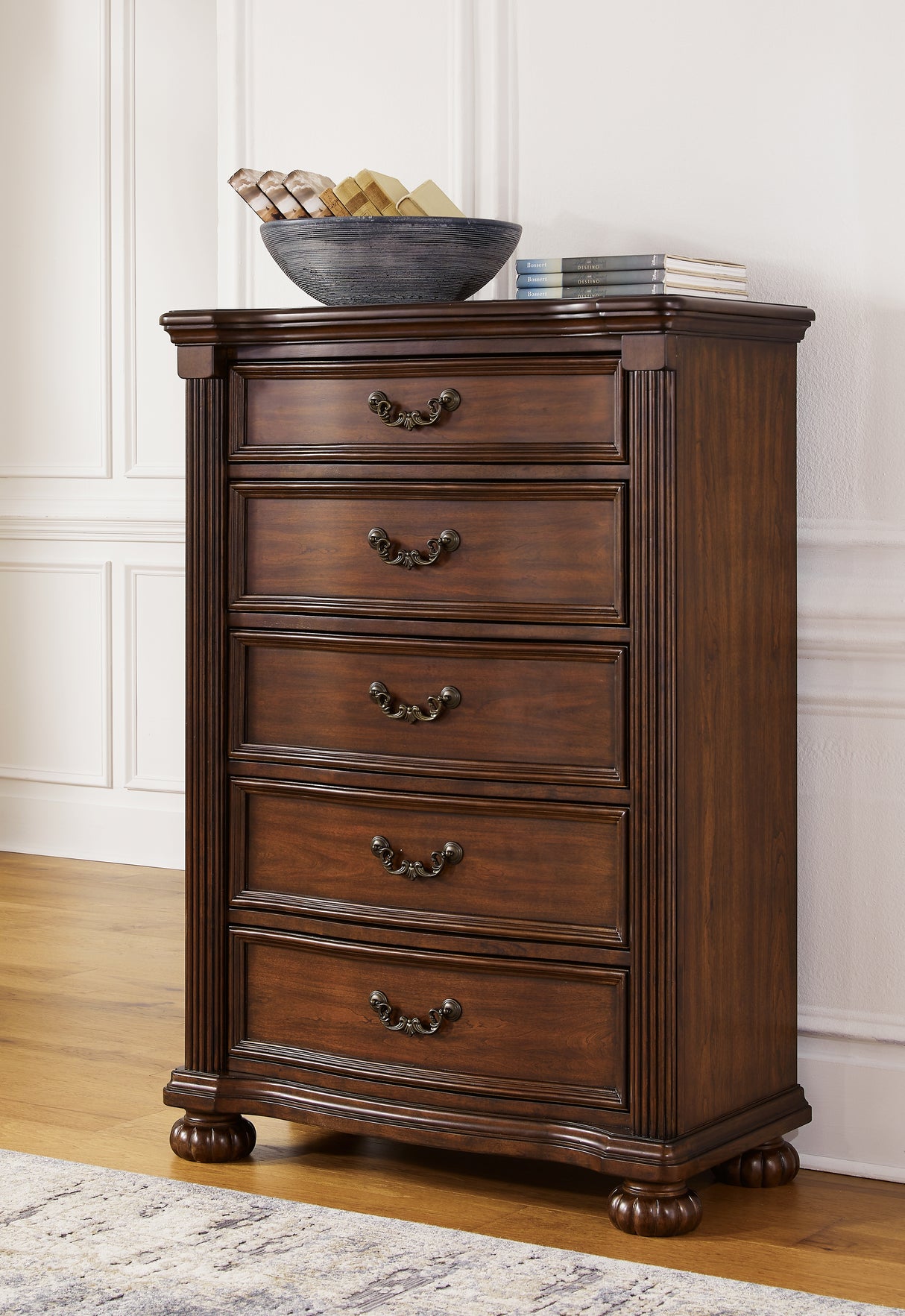 Nashville Furniture Outlets - Ashley Furniture - Lavinton Bedroom - Five Drawer Chest / Brown - B764-46
