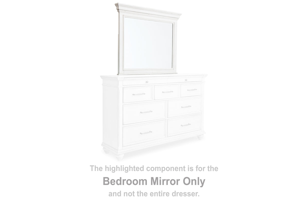 Nashville Furniture Outlets - Ashley Furniture - Kanwyn Bedroom - Bedroom Mirror / Whitewash - B777-36