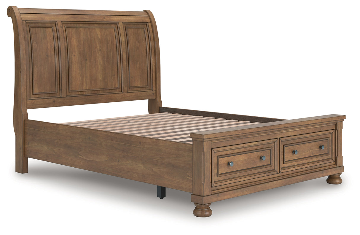 Nashville Furniture Outlets - Ashley Furniture - Feddinger Bedroom - Queen Storage Sleigh Bed / Medium Brown - PCB779B4