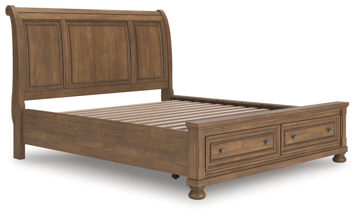 Nashville Furniture Outlets - Ashley Furniture - Feddinger Bedroom - California King Storage Sleigh Bed / Medium Brown - PCB779B9