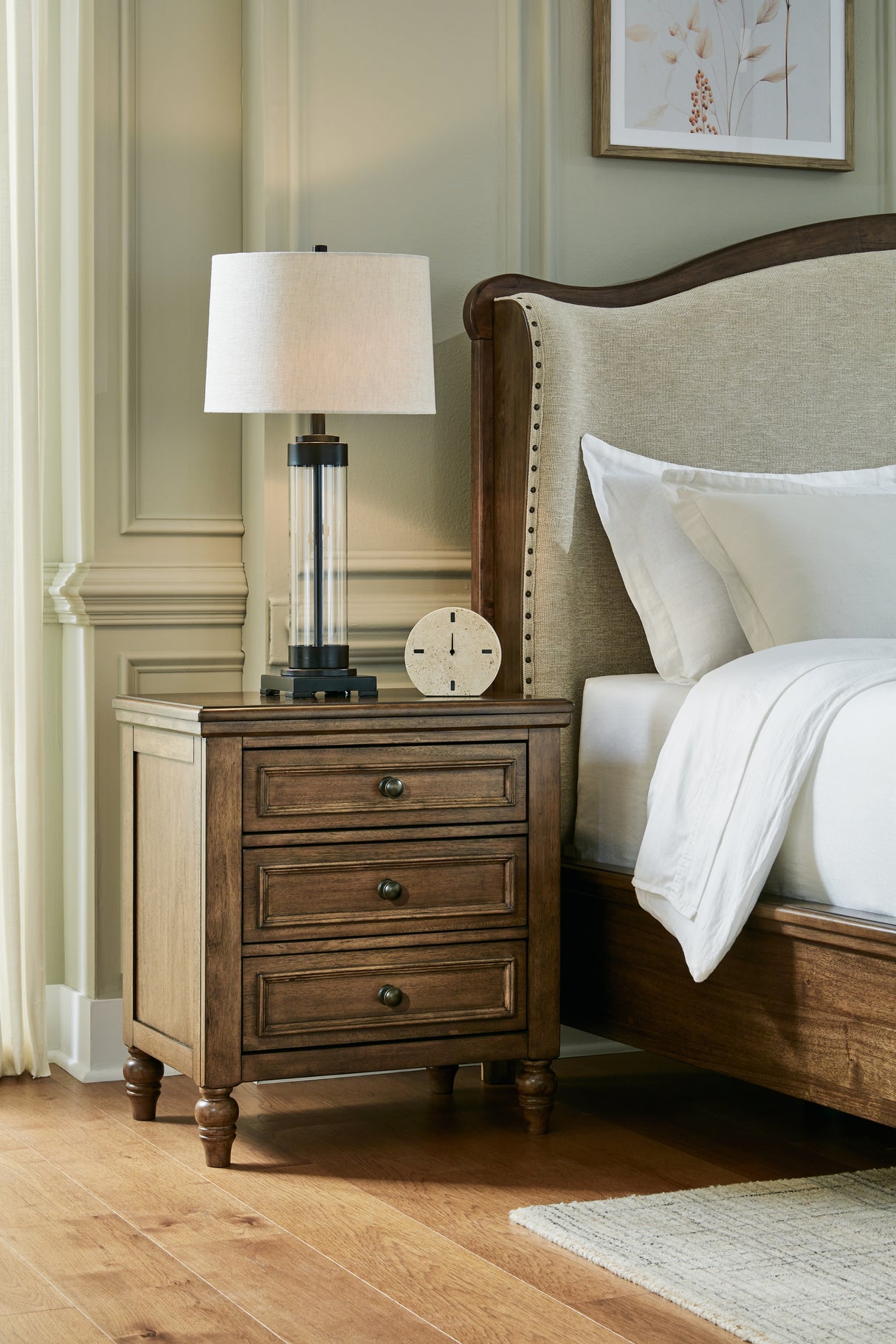 Nashville Furniture Outlets - Ashley Furniture - Sturlayne Bedroom - Three Drawer Night Stand / Brown - B787-93
