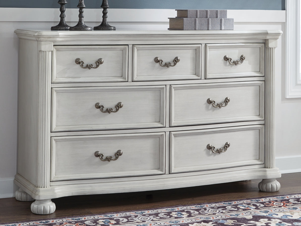 Nashville Furniture Outlets - Ashley Furniture - Montelaine Bedroom - California King Upholstered Panel Bed / Antique White - B795B7