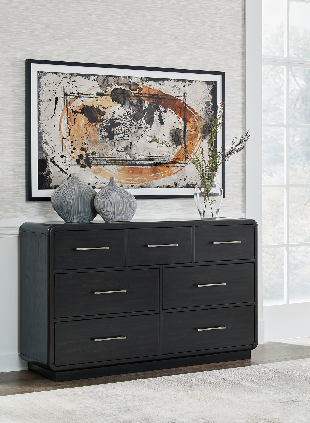 Nashville Furniture Outlets - Ashley Furniture - Rowanbeck Bedroom - Dresser / Black - B821-31