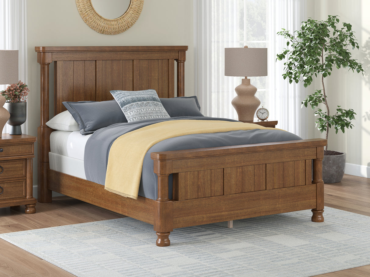 Nashville Furniture Outlets - Ashley Furniture - Rowlenstown Bedroom - Queen Poster Bed / Brown - PCB824B2