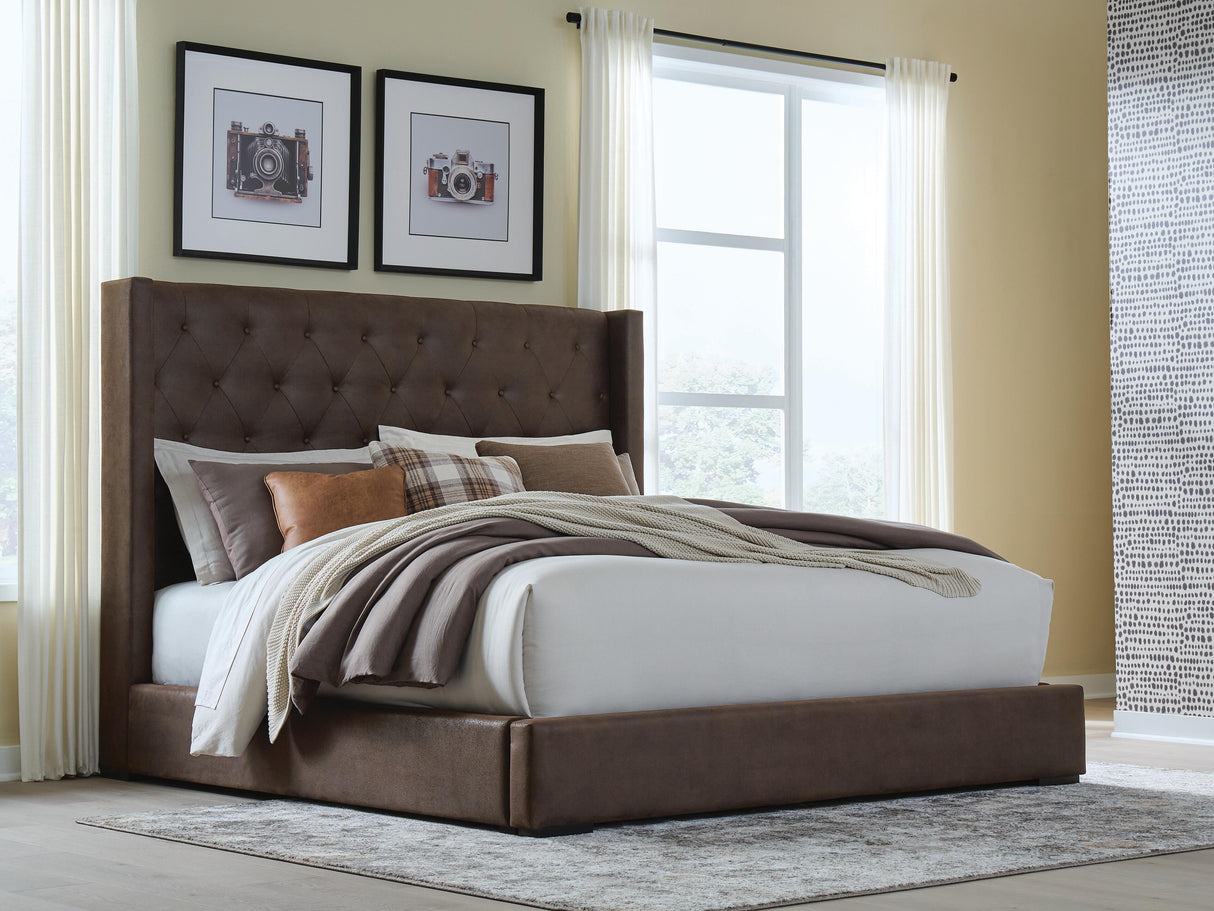 Nashville Furniture Outlets - Ashley Furniture - Lavernty Bedroom - Queen Upholstered Storage Bed - PCB9002B1