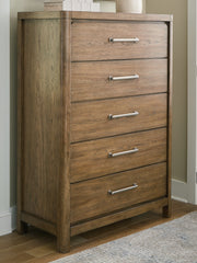 Nashville Furniture Outlets - Ashley Furniture - Cabalynn Bedroom - Five Drawer Chest / Light Brown - B974-46