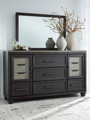 Nashville Furniture Outlets - Ashley Furniture - Foyland Bedroom - Dresser and Mirror / Black/Brown - B989B1