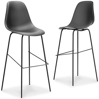 Nashville Furniture Outlets - Ashley Furniture - Forestead Dining Room - Bar Height Bar Stool (Set of 2) / Black - D130-130X2