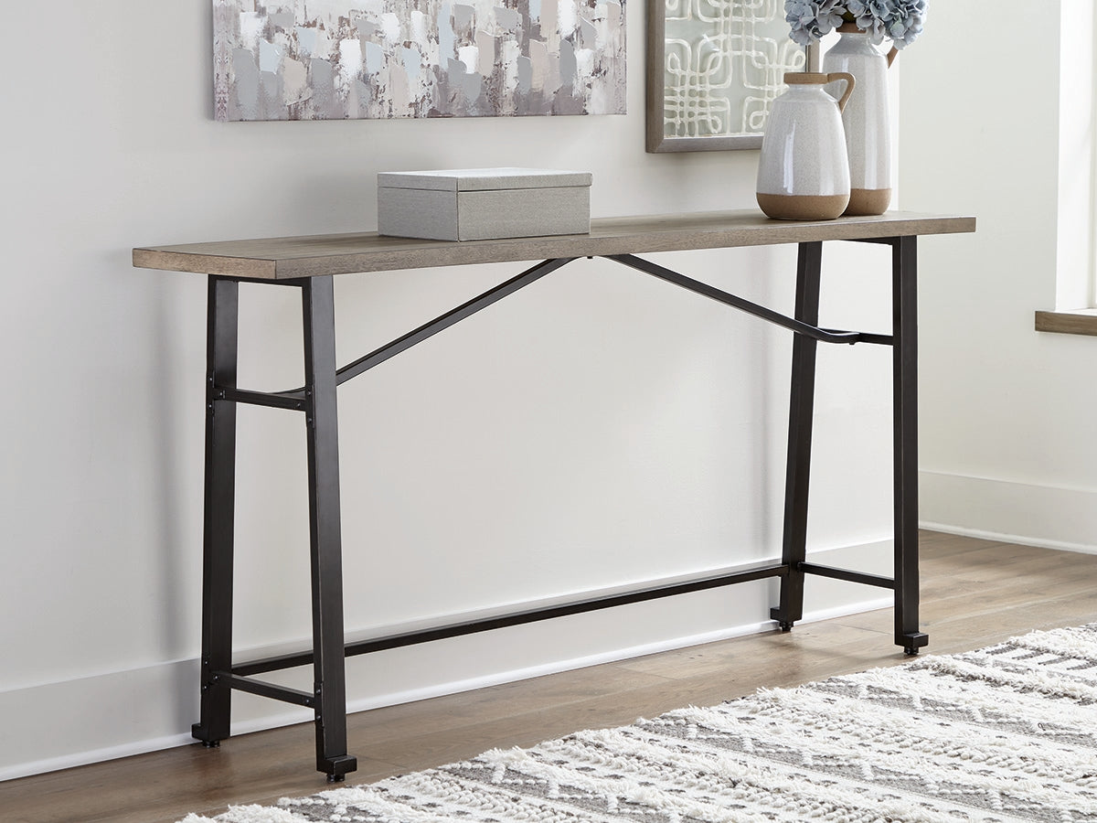 Nashville Furniture Outlets - Ashley Furniture - Lesterton Dining Room - Long Counter Table / Light Brown/Black - D334-52