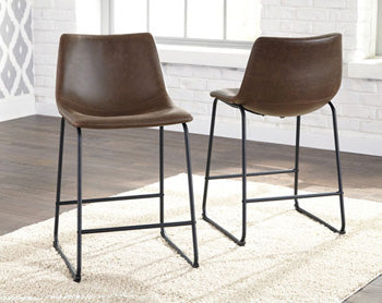 Nashville Furniture Outlets - Ashley Furniture - Centiar Dining Room - Counter Height Bar Stool (Set of 2) / Brown - D372-124X2