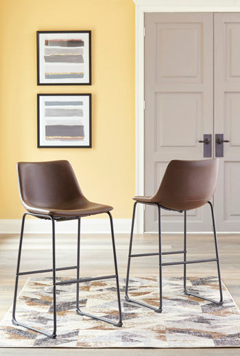 Nashville Furniture Outlets - Ashley Furniture - Centiar Dining Room - Pub Height Bar Stool (Set of 2) / Brown - D372-130X2