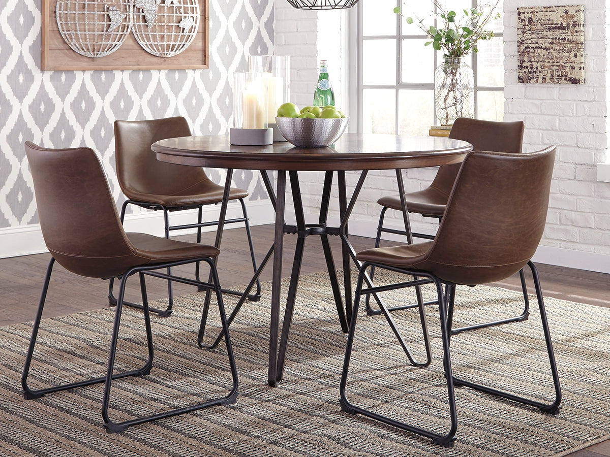 Nashville Furniture Outlets - Ashley Furniture - Centiar Dining Room - Dining Chair (Set of 2) / Brown/Black - D372-01X2