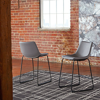 Nashville Furniture Outlets - Ashley Furniture - Centiar Dining Room - Counter Height Bar Stool (Set of 2) / Gray - D372-824X2