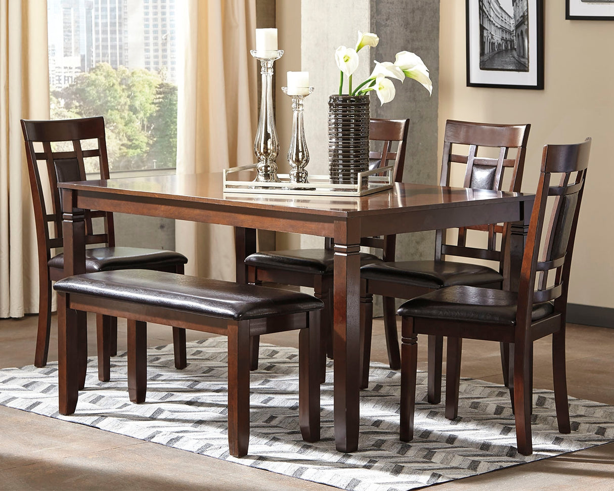 Nashville Furniture Outlets - Ashley Furniture - Bennox Dining Room - DRM Counter Table Set (5/CN) / Brown - D384-223
