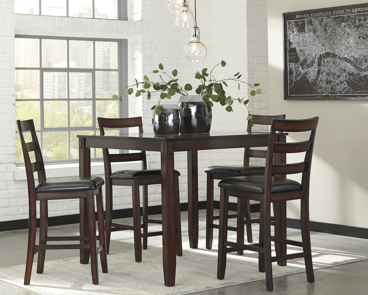 Nashville Furniture Outlets - Ashley Furniture - Coviar Dining Room - Dining Room Table Set (6/CN) / Brown - D385-325