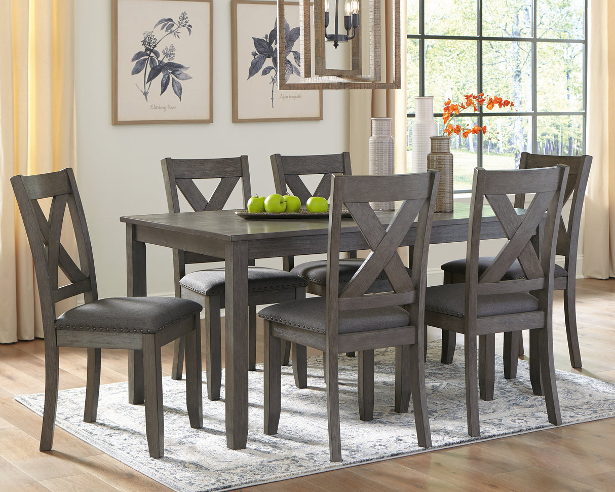 Nashville Furniture Outlets - Ashley Furniture - Caitbrook Dining Room - RECT DRM Table Set (7/CN) / Gray - D388-425