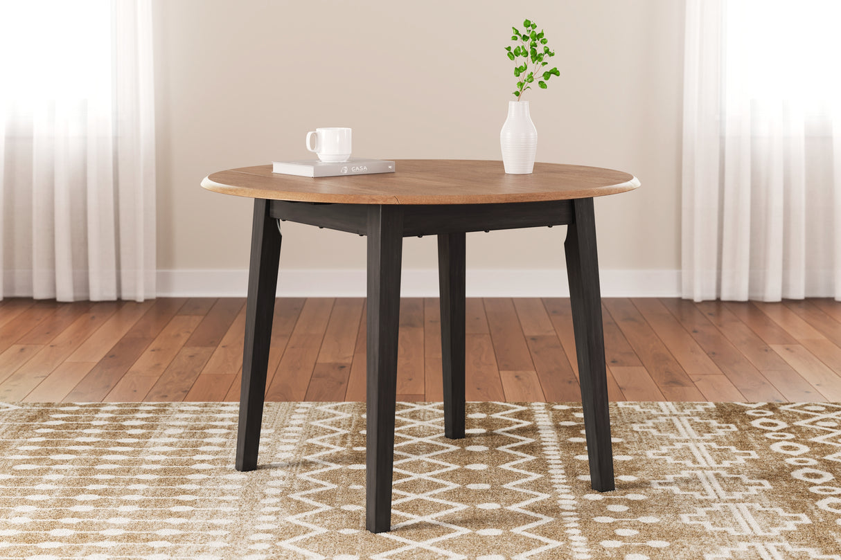 Nashville Furniture Outlets - Ashley Furniture - Gesthaven Dining Room - Round DRM Drop Leaf Table / Natural/Brown - D396-15