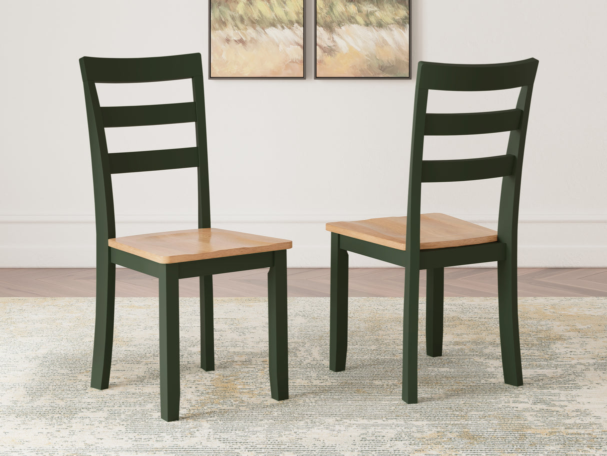 Nashville Furniture Outlets - Ashley Furniture - Gesthaven Dining Room - Dining Chair (Set of 2) / Natural/Green - D401-01X2