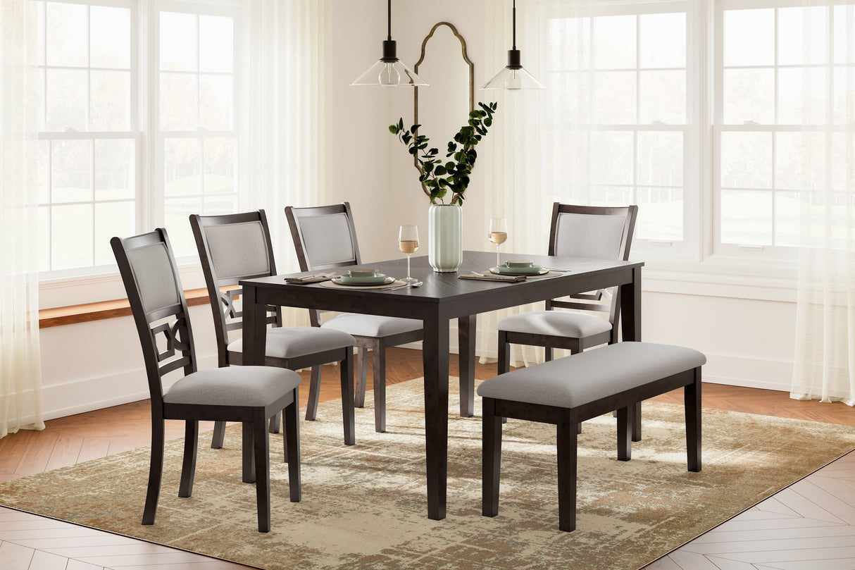 Nashville Furniture Outlets - Ashley Furniture - Langwest Dining Room - Dining Room Table Set (6/CN) / Brown - D422-325