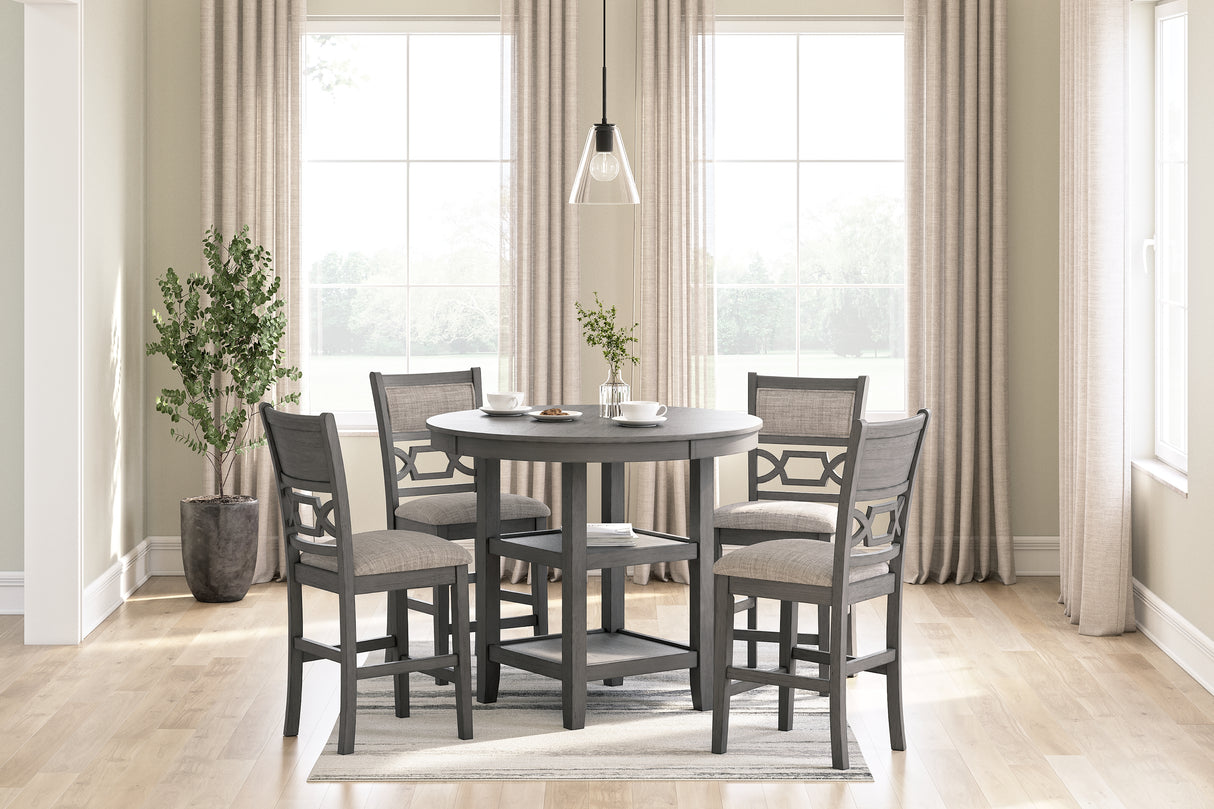 Nashville Furniture Outlets - Ashley Furniture - Wrenning Dining Room - DRM Counter Table Set (5/CN) / Gray - D425-223