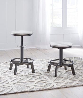 Nashville Furniture Outlets - Ashley Furniture - Torjin Dining Room - Counter Height Stool (Set of 2) / Vintage White - D440-224X2