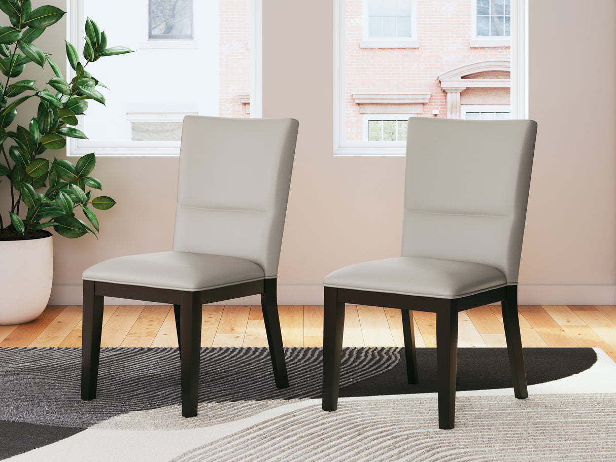 Nashville Furniture Outlets - Ashley Furniture - Glinari Dining Room - Dining Chair (Set of 2) / Taupe/Black - D476-01X2