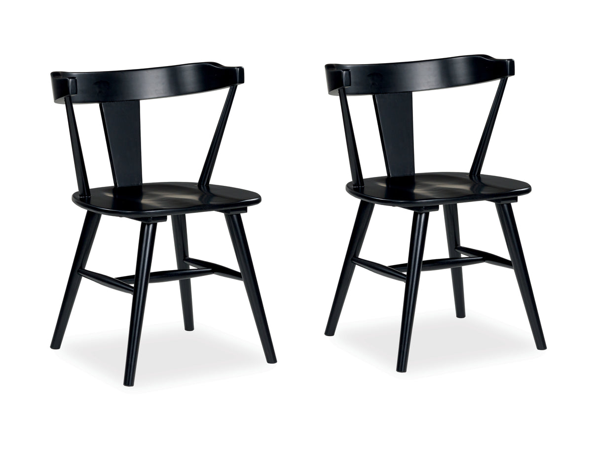 Nashville Furniture Outlets - Ashley Furniture - Gretlynn Dining Room - Dining Chair (Set of 2) / Black/Natural - D501-02X2